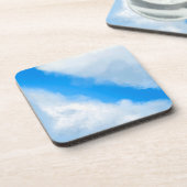 Wolken - Blau Getränkeuntersetzer (Linke Seite)