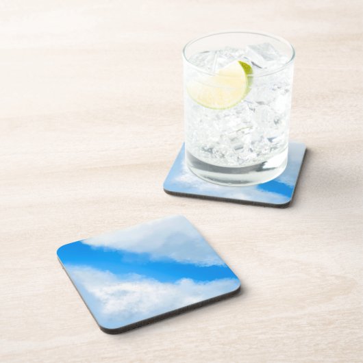 Wolken - Blau Getränkeuntersetzer (Rechte Seite)