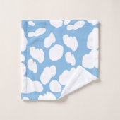 Wolken Blauer Himmel Wolken Badhandtuch Set (Waschlappen)