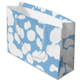 Wolken Blauer Himmel Wolken Große Geschenktüte (Rückseite Schrägansicht)