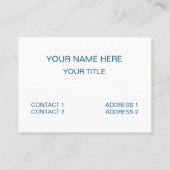 Wolken Blauer Himmel Wolken Visitenkarte (Rückseite)