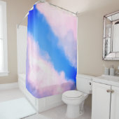 Wolken - Blauer Wolkenduschvorhang Duschvorhang (Beispiel)