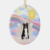 Wolken - Border Collie Keramik Ornament (Rechts)