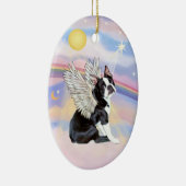 Wolken - Boston Terrier Angel Keramik Ornament (Rechts)