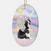 Wolken - Boston Terrier Angel Keramik Ornament (Links)