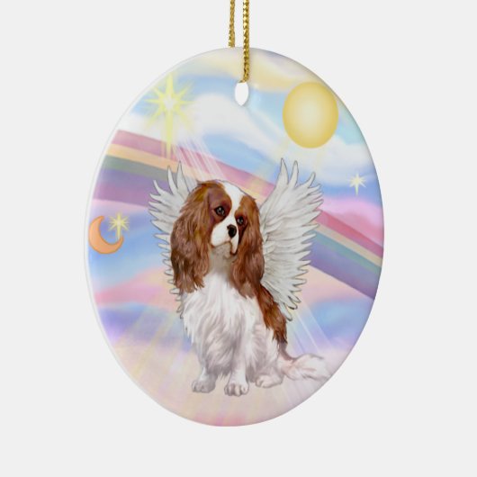 Wolken - Cavalier King Charles (Blenheim) Keramik Ornament (Rechts)