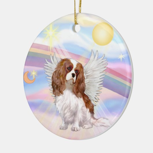 Wolken - Cavalier King Charles (Blenheim) Keramik Ornament (Links)