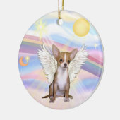 Wolken - Chihuahua (hellrot) Keramik Ornament (Links)