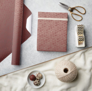 Wolken   Cranberry Ombre Geschenkpapier