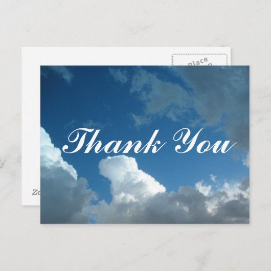 Wolken Danke Postkarte (Vorne/Hinten)