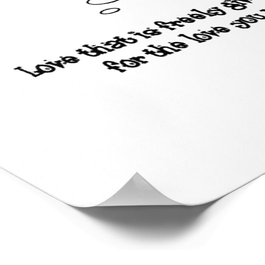 Wolken der inspiration™ Liebe frei gegeben Poster (Ecke)