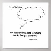Wolken der inspiration™ Liebe frei gegeben Poster (Vorne)