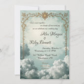 Wolken der Liebe Vintage Hochzeit Einladung (Vorderseite)