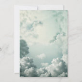 Wolken der Liebe Vintage Hochzeit Einladung (Rückseite)