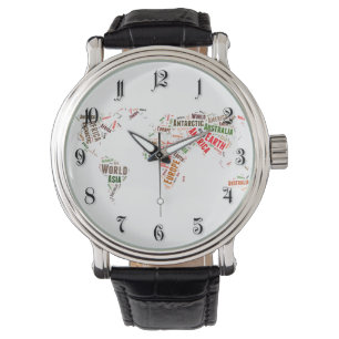 Wolken der Weltkarte Armbanduhr
