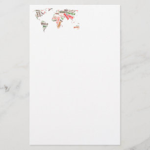 Wolken der Weltkarte Briefpapier