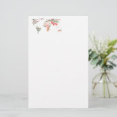 Wolken der Weltkarte Briefpapier (Stehend Vorderseite)