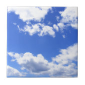 Wolken des blauen Himmels Fliese (Vorderseite)