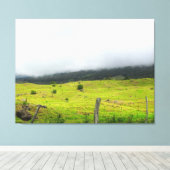 Wolken, die auf Weideland absinken Upcountry-Leinw Leinwanddruck (Insitu (Holzboden))