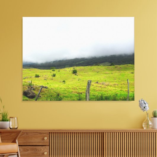 Wolken, die auf Weideland absinken Upcountry-Leinw Leinwanddruck (Insitu (Wohnzimmer))