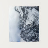 Wolken, die majestätische Berge bedecken Wandteppich (Vorderseite)