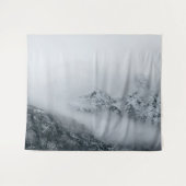 Wolken, die über Berge fließen Wandteppich (Vorderseite (Horizontal))