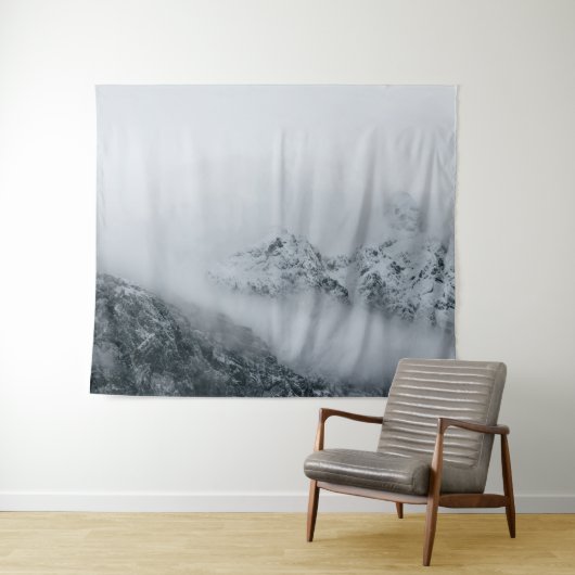 Wolken, die über Berge fließen Wandteppich (Beispiel (Horizontal))