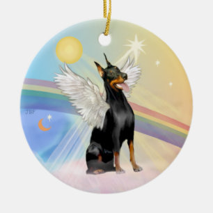 Wolken - Doberman Pinscher Keramikornament