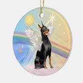Wolken - Doberman Pinscher Keramikornament (Links)