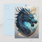 Wolken-Drache Postkarte (Vorne/Hinten)