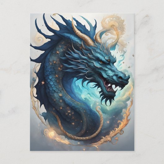 Wolken-Drache Postkarte (Vorderseite)