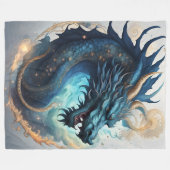 Wolken-Drachen-Decke Fleecedecke (Vorderseite (Horizontal))