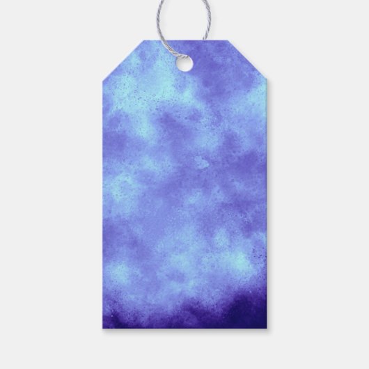 Wolken-Effekt – Blaue Geschenkanhänger (Vorderseite)