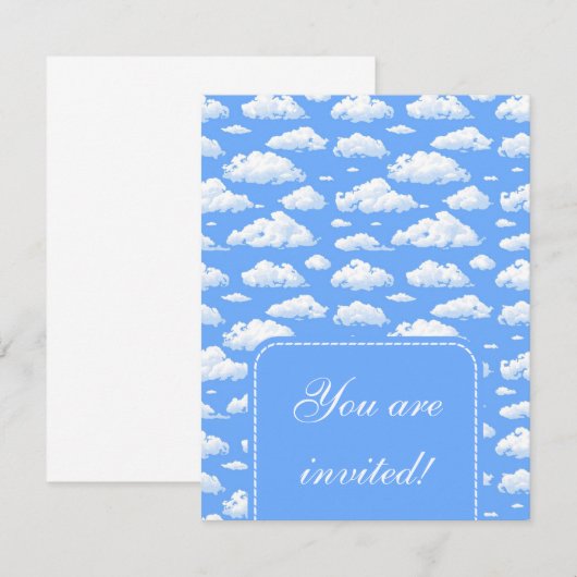 Wolken Einladung (Vorne/Hinten)
