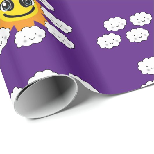 Wolken Einpackpapier (Rolleneckpunkt)