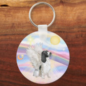 Wolken - Englisch Springer Spaniel Angel Schlüsselanhänger (Vorderseite)