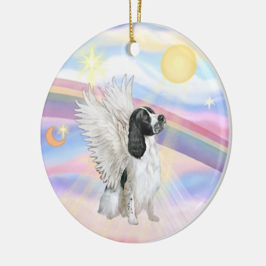 Wolken - Englisch Springer Spaniel Keramik Ornament (Links)