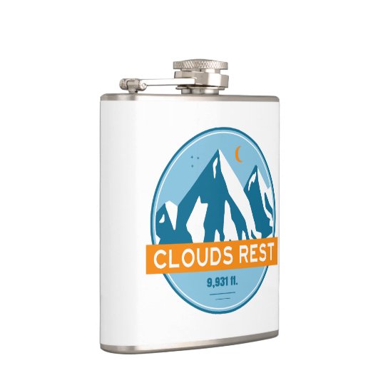 Wolken Erholung Berg Yosemite Sterne Mond Flachmann (Rechts)