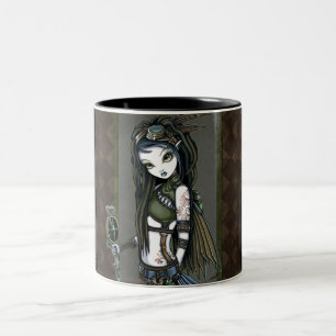 "Wolken-Explosion" Steampunk Aviatrix-Fee-Tasse Zweifarbige Tasse