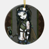 "Wolken-Explosion" Steampunk Keramik Ornament (Vorne)