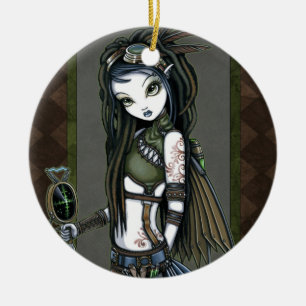 "Wolken-Explosion" Steampunk Keramik Ornament