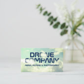 Wolken fett inspiriert Text  Visitenkarte (Stehend Vorderseite)