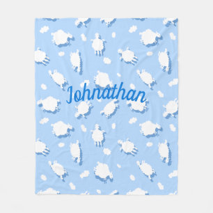 Wolken & Fluffy (blau) Lamben Custom Fleecedecke