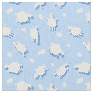 Wolken & Fluffy (blau) Lamben Custom Stoff