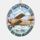 Wolken Flugzeug Keramik Ornament (Links)