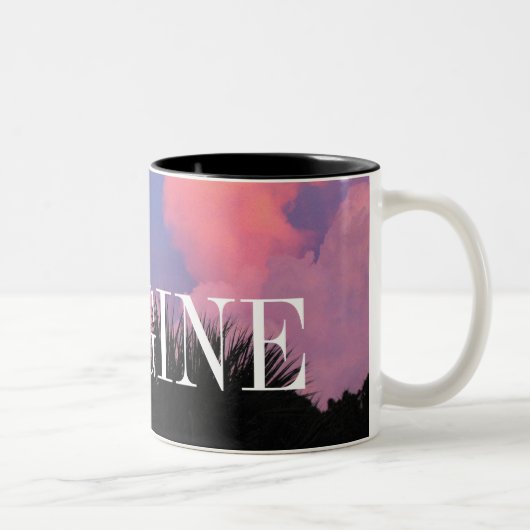 Wolken-Formen Zweifarbige Tasse (Rechts)