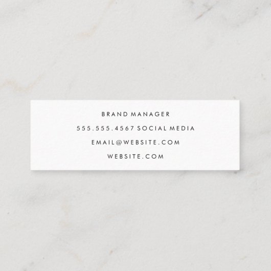 Wolken | Fotografie Mini Visitenkarte (Rückseite)