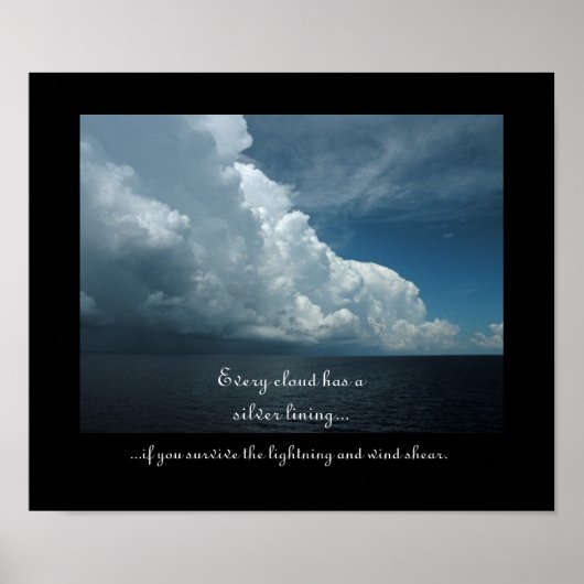 Wolken Funny De Motivierend Poster 2 (Vorne)