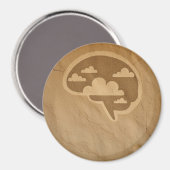 Wolken gefüllt Neat Stylized Brain on Cave Wall Magnet (Vorderseite/Rückseite)