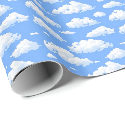 Wolken Geschenkpapier (Rolleneckpunkt)